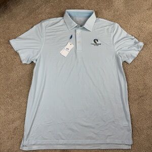 Southern Tide Meadowbrook Stripe Brr Polo Clearwater Blue Callawassie Island XL